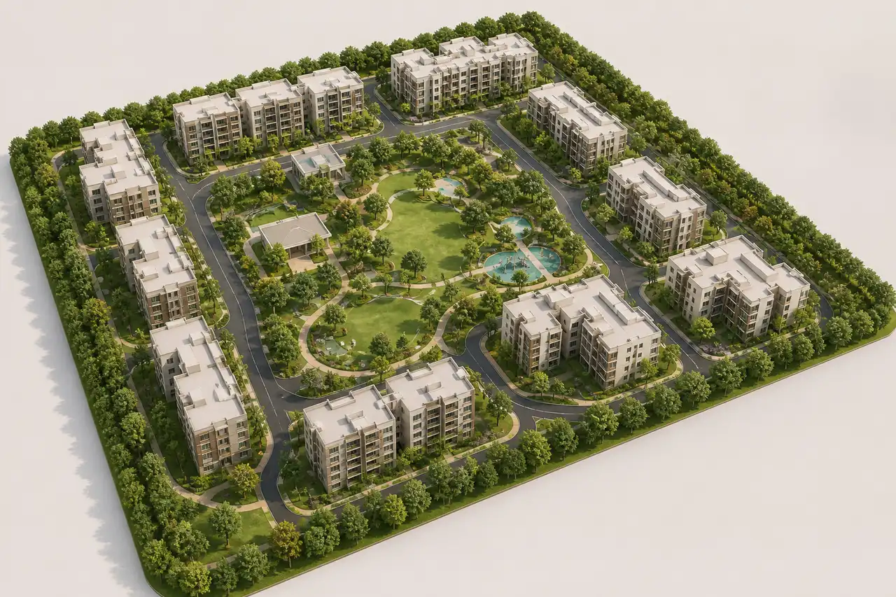 Prestige Poojanahalli Master Plan Context — Prestige Poojanahalli (indicative)